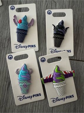 Disney Pins Characters Ice Cream Cone Enamel Pin